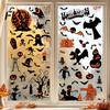 Dead Tree Window Decorations 9 Sheets Halloween Clings, Happy Pumpkins Witch Ghost Bats Castle Reusable Clings Stickers, PVC Waterproof Decals