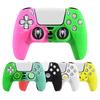 Anti-Slip Silicone Case Protective Shell for PS5 Game Controller with 2pcs Thumbstick Grip Cap Rubber Cover