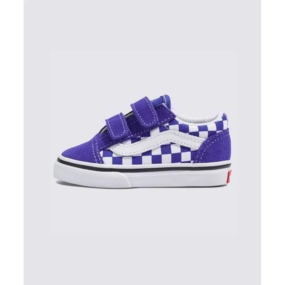 Vans KIDS Old Skool Velcro Toddler - (Color Theory) Surf the Web VN0009RCCG41 03 130