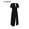 Ports Women's Geometric Colorblock Short-Sleeve Commuter Dress