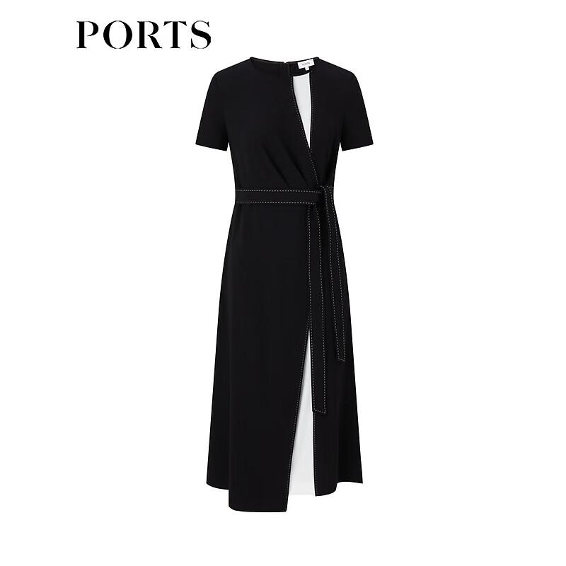 Ports Women's Geometric Colorblock Short-Sleeve Commuter Dress