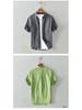 Men's Summer Loose Fit Basic Cotton-Linen Short Sleeve Shirt