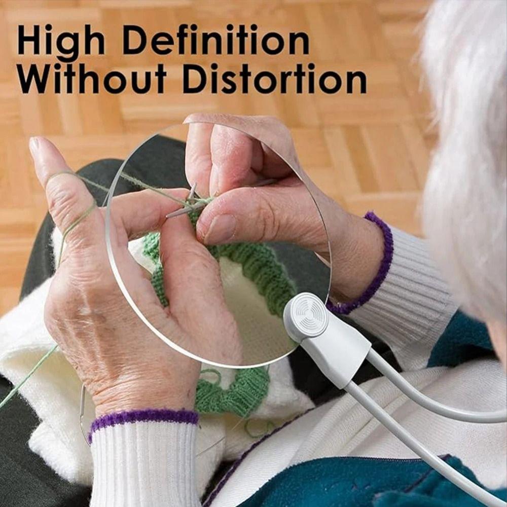 Adjustable Hands Free Magnifying Glass 5X Neck Wear Magnifying Glass Embroidery Magnifier