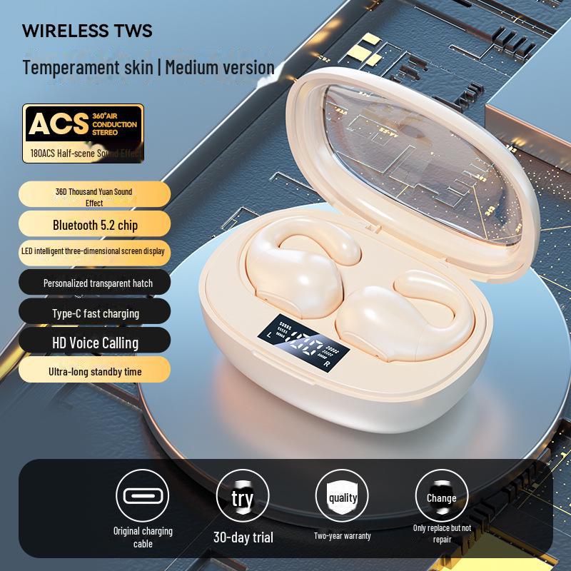 

Гарнітура M32 True Wireless Bone Conduction Bluetooth 5.3 Clip-On: Бінауральний, зручний, довговічний носій тілесний