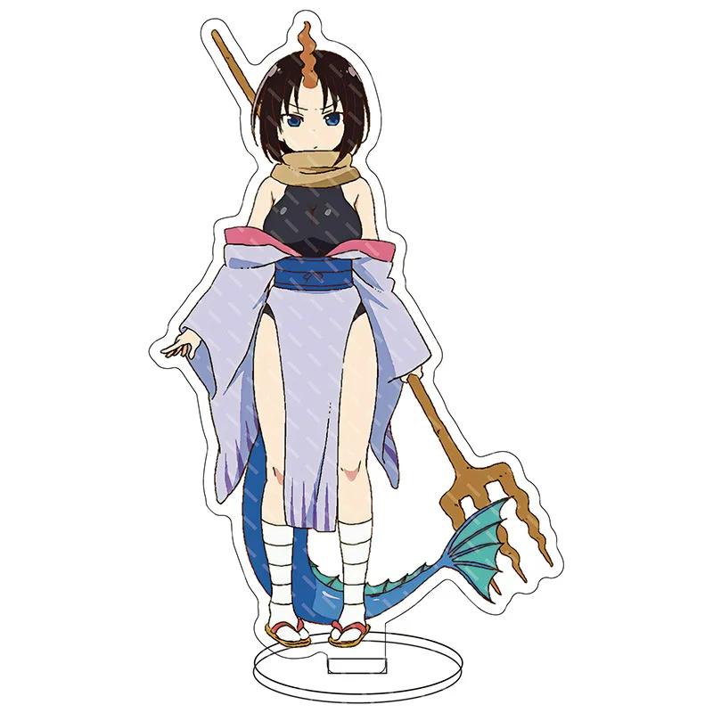 New Anime Acrylic Stand Model Kanna Kamui Tohru Action Figure Plate Holder Toys Gift