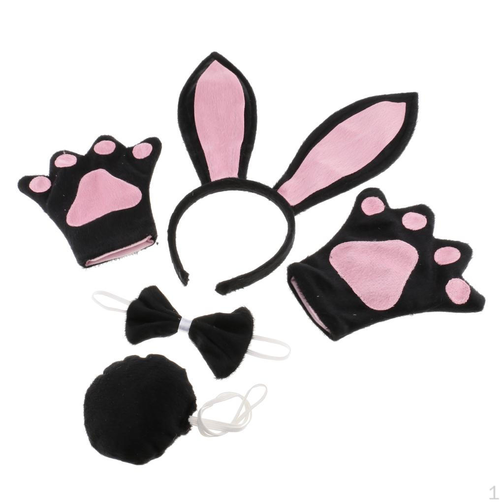 Buy 4pcs/Set Kid Girls Bunny Rabbit Headband Costume Accessory Set ...