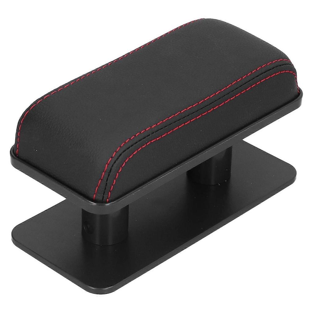 Car Adjustable Armrest Left Elbow Support Bracket Pad AntiFatigue AntiSlip Automobile Inside Modification(Black Red Edge )