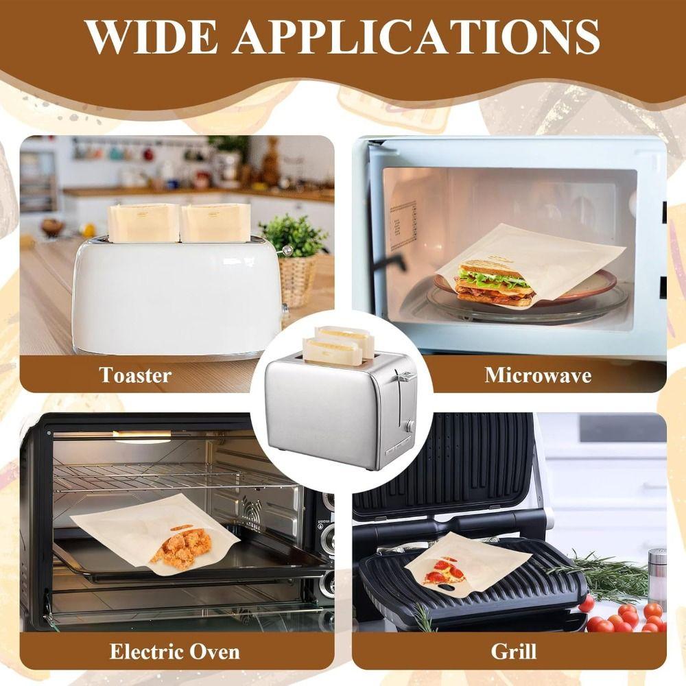 1 ks Opakovaně použitelný Opakovaně použitelný Sáček na toustovač Organizér na svačinu Mikrovlnné sáčky Sáčky na sendviče Pečicí podložky