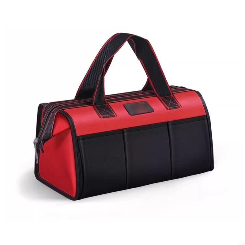 13/14Inch Contractor Grade Tool Organizers Bag Black Fabric Dustproof Construction For Professional Technicians