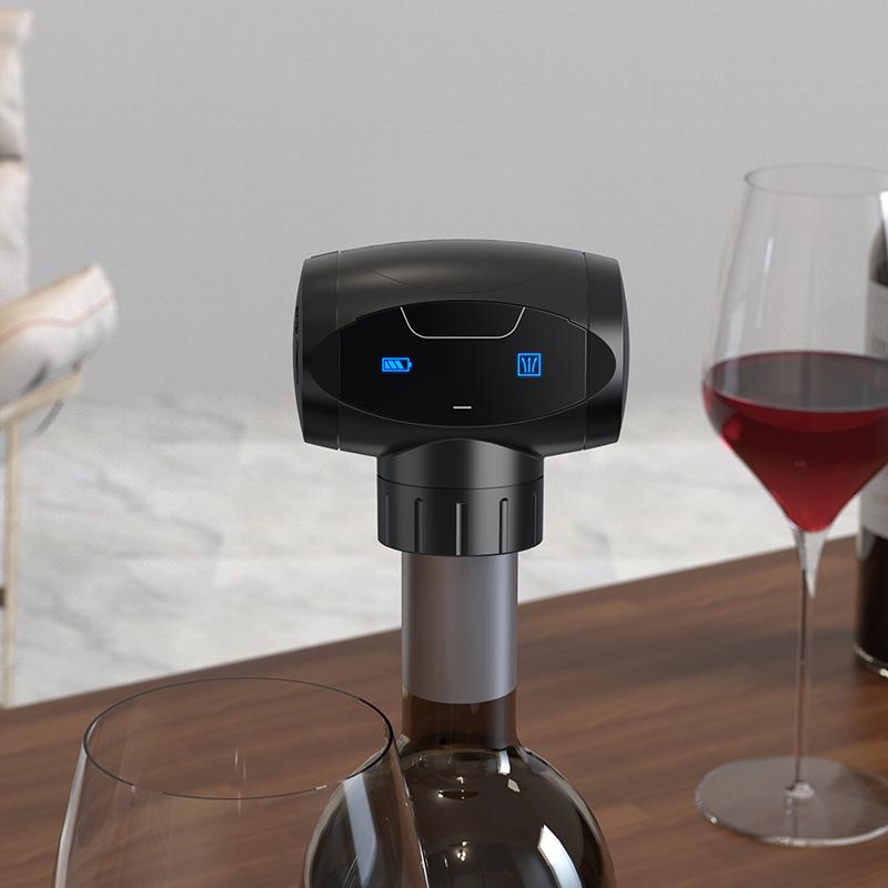 Electric Wine Fresh-keeping Stopper Food Grade Silicone Portable Automatic Vacuum Wine Sealing Stopper Essential for Bars