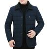 Men's 2025 Winter Knit Lapel Cotton Jacket - Mid-Length, Warm, Casual Dad's Wear