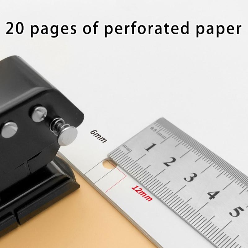 Professional Heavy Duty Slot Metal Single Hole Puncher 1 Hole 20 Sheet Capacity Paper Punch Creative Stationery Tool