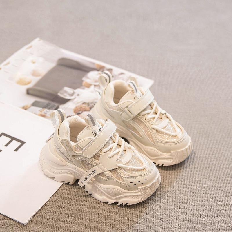 Sports Shoes for Girls New Shoes for Autumn and Winter Children Plus Plush Daddy Shoes Casual Two Cotton Shoes for Boys Medium and Large Children
