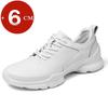Mode Sommer Winter Echtes Leder 6cm Höhenzunahme Sneaker Unisex Leichtgewicht Komfort Atmungsaktiv Elevator Sport für Männer & Frauen