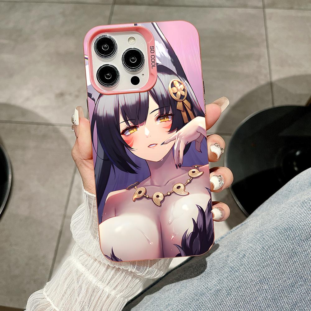Azur Lane Musashi Pink Translucent Mobile Phone Case for iPhone 17 16 15 14 13 12 11 X XR XS Air Pro Max Plus Colorful Cover