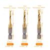HSS4341 Tap Bit M3 M4 M5 M6 M8 M10 Spiral Flute Tap Drill Bit for Wood Plastic Aluminum Alloy Hand Tools Taps and Dies Set