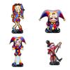 Pomni Caine Wooden Stand Figure Cute Cartoon Anime Character HD Print Smooth Desk Decor Lovely Ornament Collection Gift For Fans