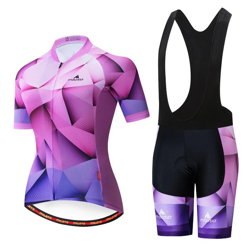 Women Pro Team Bike Summer Cycling Jersey Set Clothes Bicycle Clothing Breathable Cycling Set Maillot Ropa Ciclismo