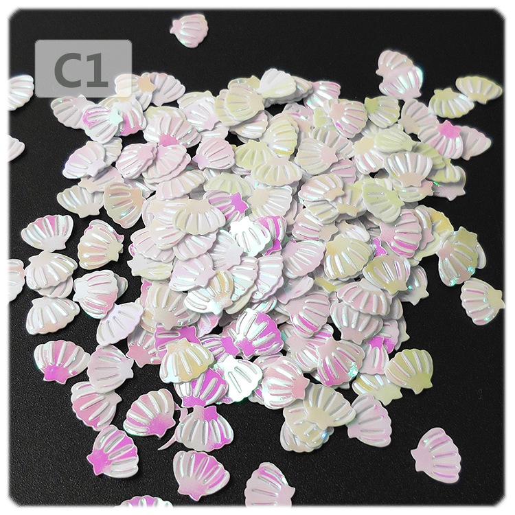 Yaleduo 8mm Mini Gold Shimmer Seashell Sequins - Eye Makeup, Stationery, DIY Jewelry, Epoxy Glitter