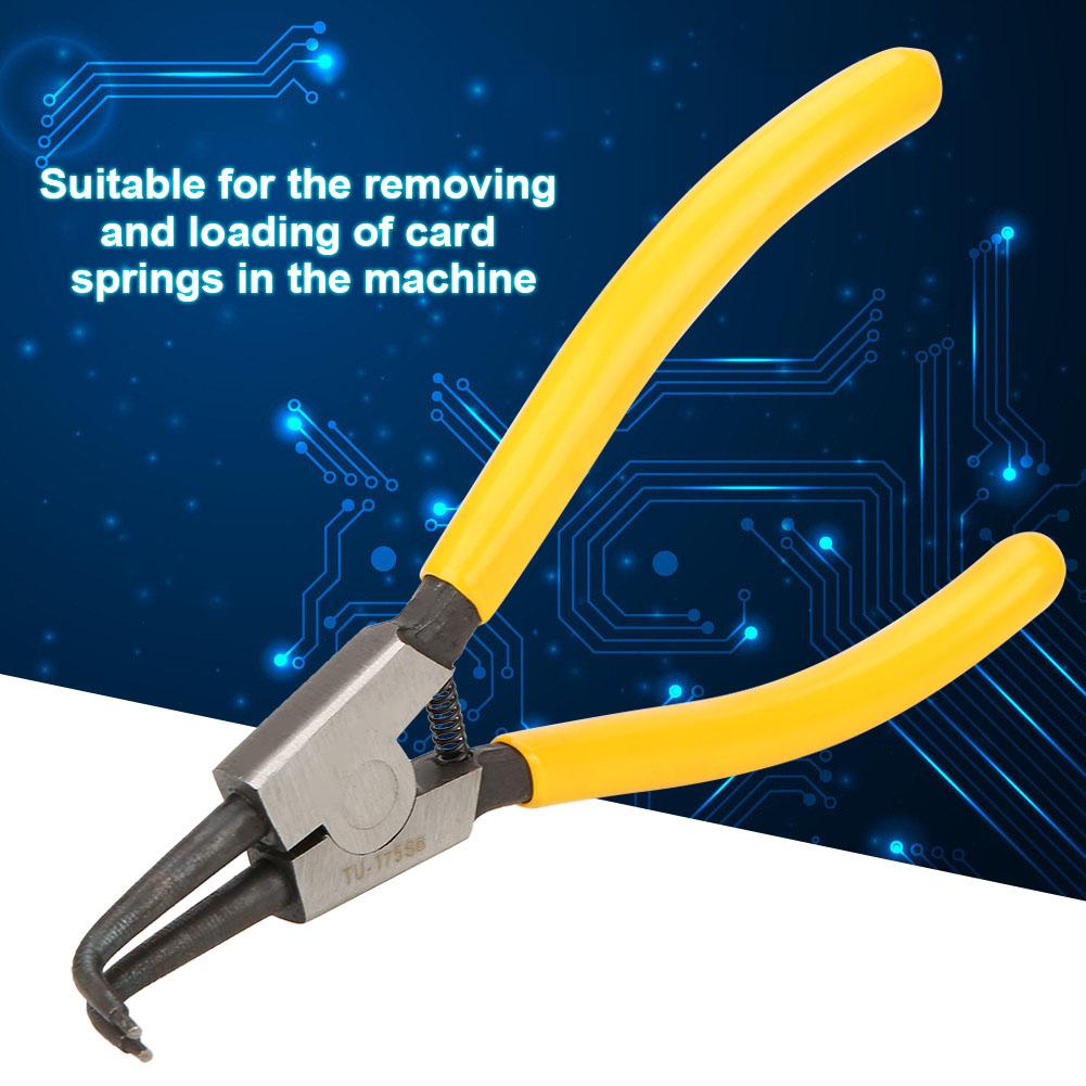 7in Handle Stainless Steel Curved Circlip Snap Pliers Retaining Mechanical Tool TU-175HB