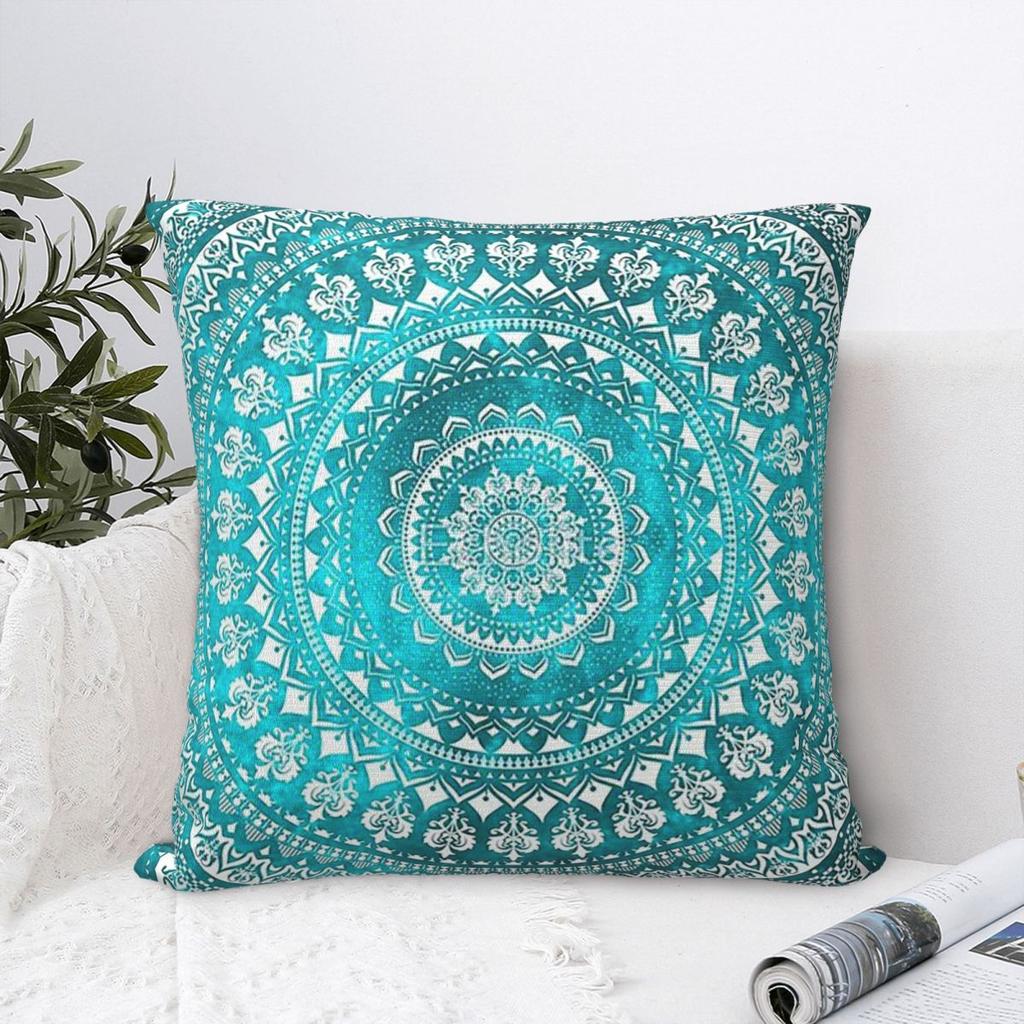 Poszewka na poduszkę Mandala Turkusowa Poduszka Komfortowa Poduszka Dekoracyjna na Sofę Używana do Domu Sypialni Salonu