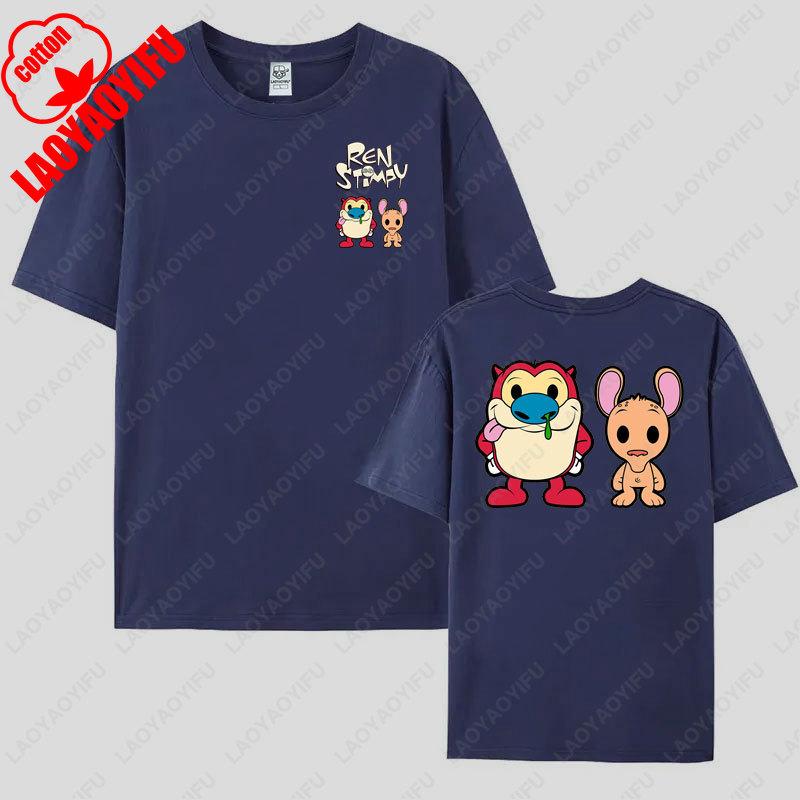 

Ren and Stimpy X Fear and Loathing in Las Vegas TShirt Cotton Tees Mens Womens Funny Regular Short Sleeve Character Tops Gift 4XL