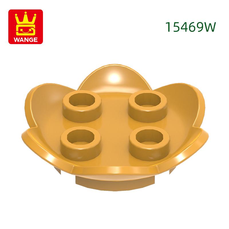 Non-Toxic 129Pcs/Lot 15469W Plant Leaves 2 X 2 With 6 Petals Building Block Moc Accessories Compatible With Brick Diy Children Toys