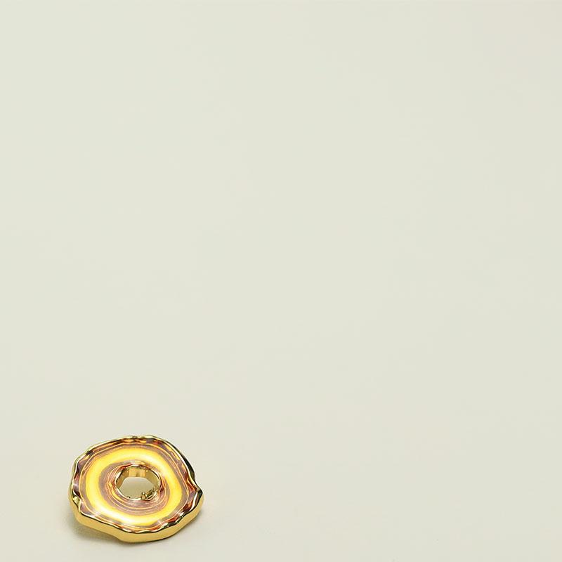 

Xiaoxiangfeng Donut Metal Button Jacket Suit Decorative Button Fur Coat Sweater Button 1 #[Donut Phnom Penh Orange] 18mm