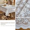 Stylish Floral Lace Table Cover Stains Resistant Polyester Fabric Multipurpose Use For Kitchen Office Wedding Decoration