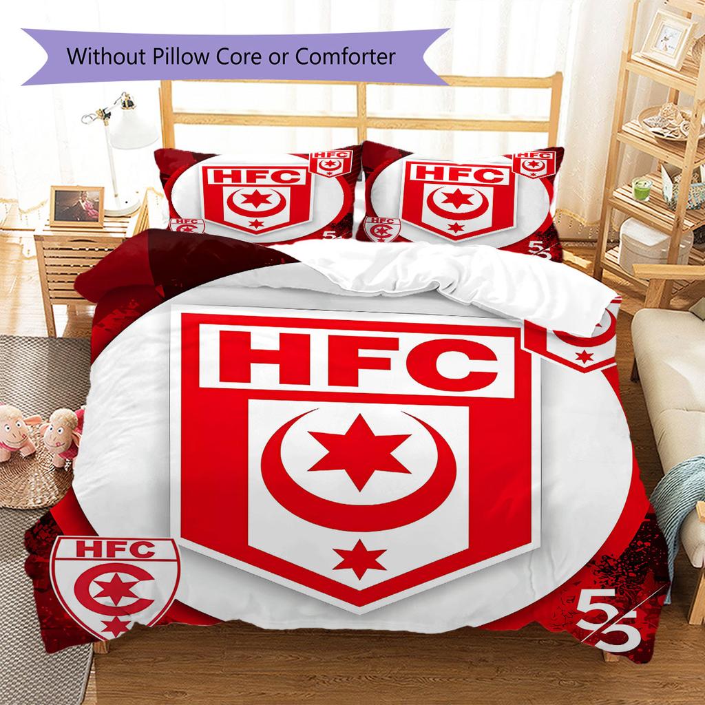 Hallescher FC Pattern Bedding,Quilt Set Quilt Cover Pillowcase Home Birthday Gift(1 * Duvet Cover + 2 * Pillowcase, Without Core)
