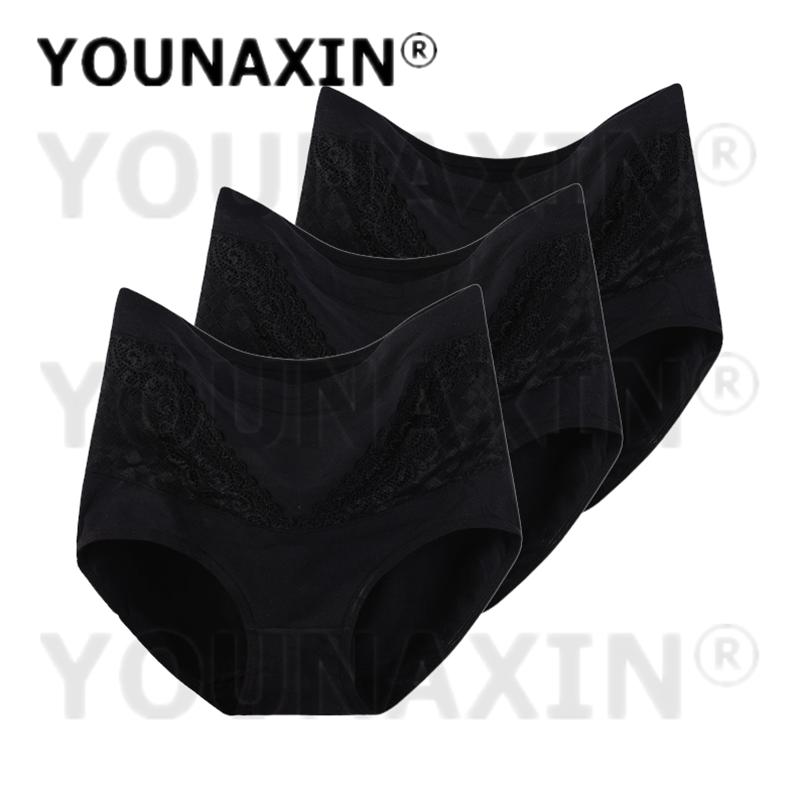 3 Pieces Plus Size Briefs Women's Lingerie Cotton Undies Underwear Breathable Panties Underpants L XL 2XL 3XL 4XL Fit 40-100kg