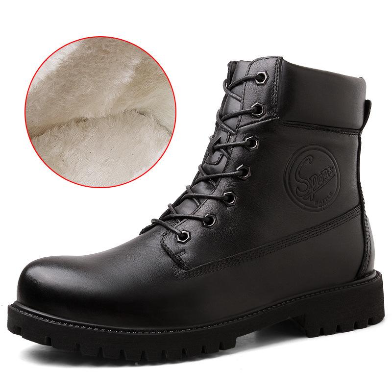 

Мужские ботинки из коровьей кожи, высокие, бархатные, утепленные, рабочие ботинки Мартин, из мягкой ткани, мужские ботинки, нескользящие 45