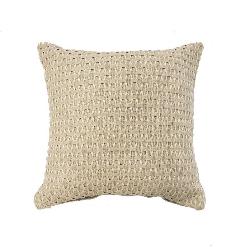 Bohemian Style Cotton Linen Throw Pillow Cushion - Minimalist Solid Color Sofa Cushion for Living Room, Bed Decor 18x18 Inch