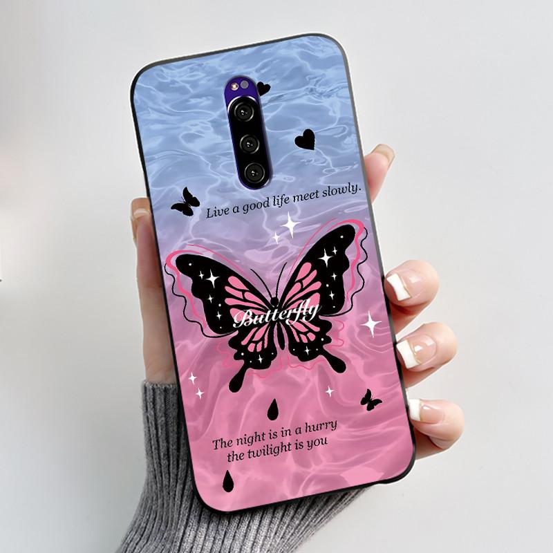 Case For Sony Xperia 1 XZ4 Casing Aesthetic Fashion Cute Cat Black Silicone Soft Shockproof Phone Cover For Sony Xperia 1 Case