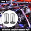 2 Pcs Auto OD 3.75" Length 6" Aluminum Alloy Intercooler Pipe Tube Straight