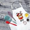 Personalised Christmas Deer Apron Holiday Baking Apron for Children Personalized Gift for Kids Childrens Custom Xmas Apron