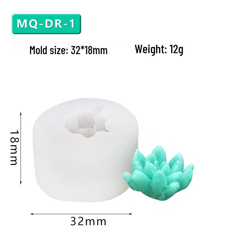 

Силиконовая форма для суккулента для DIY кактусов, ароматерапевтического гипса, свечей BQ-DR-01 белый