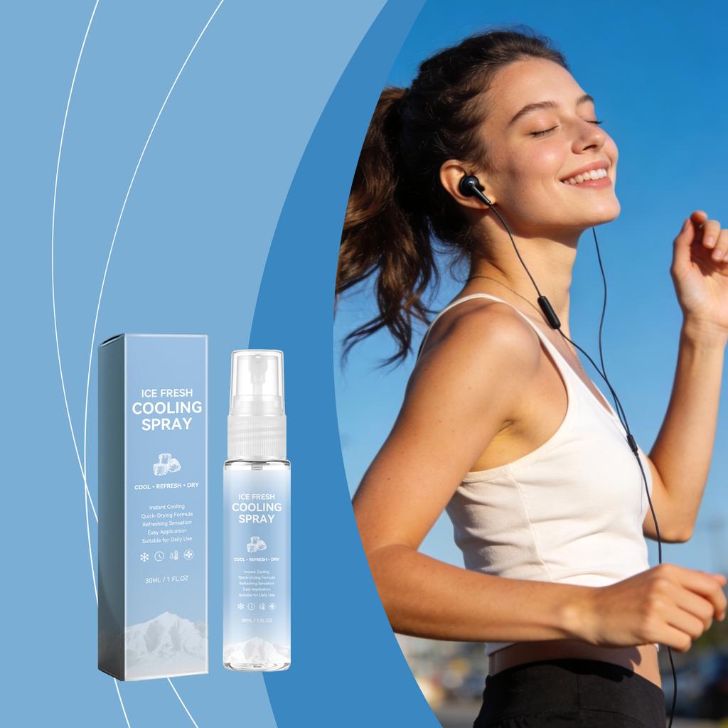 Kühlender Nebelspray für Outdoor-Sportarten Laufen Fitness Schweißlinderung Sofortige Kühlung Tragbarer Körpererfrischungs-Spray
