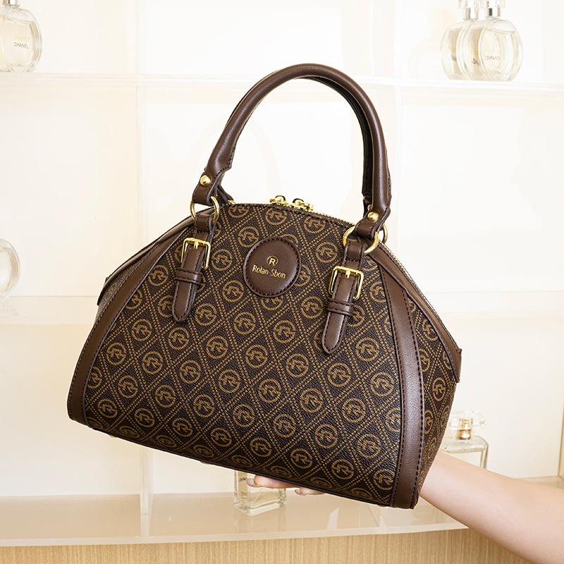 Luxury Women's Bag New Model Handbag Genuine Leather Crossbody Bag Vintage Shell Shoulder Bag Fashionable High-end Pillow Bag