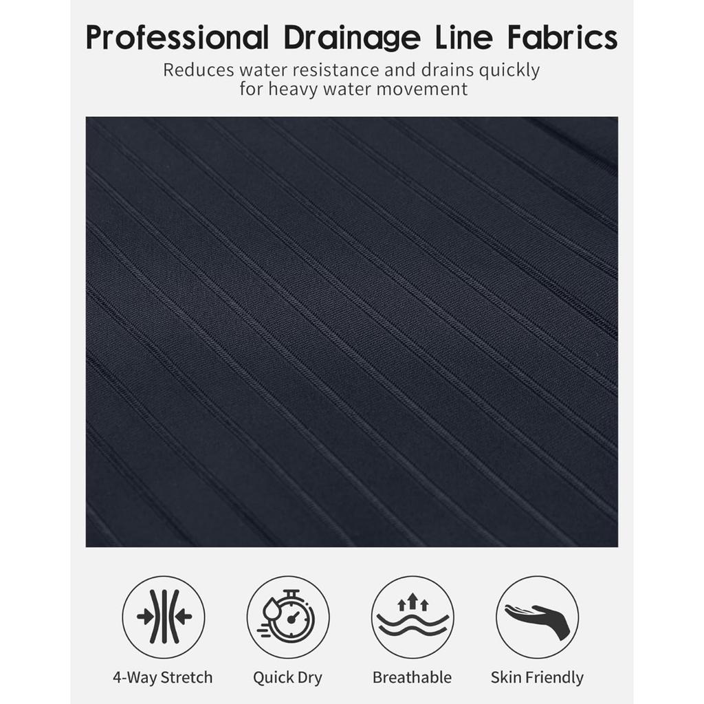 CHARMLEAKS Womens Boyleg One Piece Swimsuit Racerback Athletic Bathing Suit