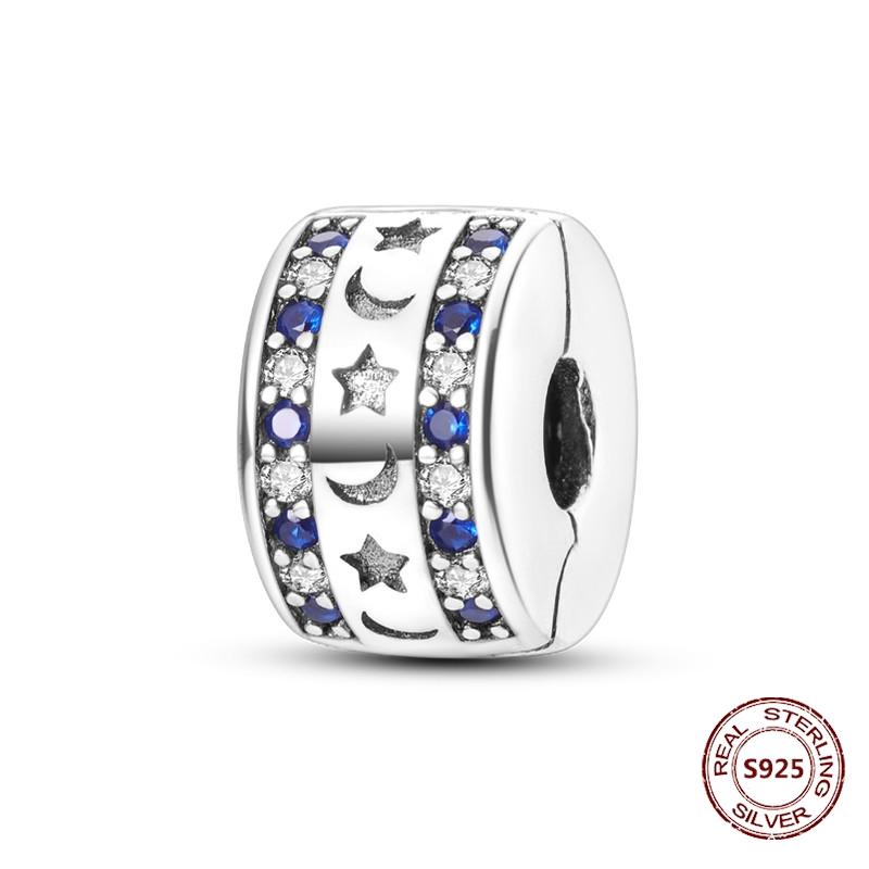 Copper Buckle Copper Charm Blue Star Moon Bead Butterfly Suitable For Original Bracelet Zircon Fine Diy Jewelry