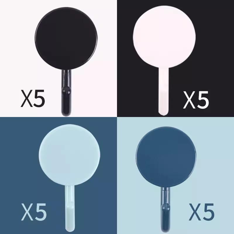 Starka självhäftande krokar utan spik: Kraftiga, icke-märkande ryggsäckshängare för bakom dörren för köks- och badrumsväggar