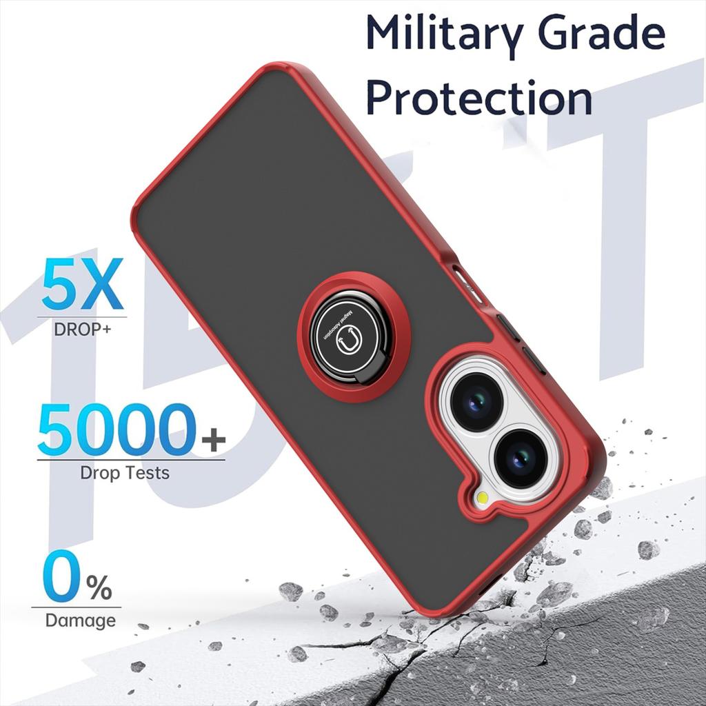 Rotating Bracket 360° Case for Xiaomi Redmi A5 4G Armor Matte Finger Ring Case Magnetic Ring Stand Shockproof Cover