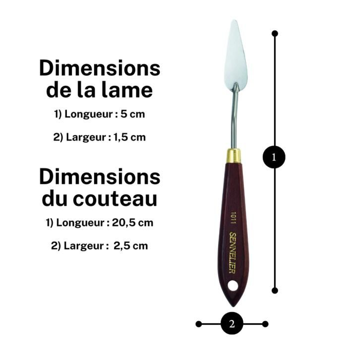 Painting Knife - Sennelier - No. 1011 - Wooden Handle - Steel Blade