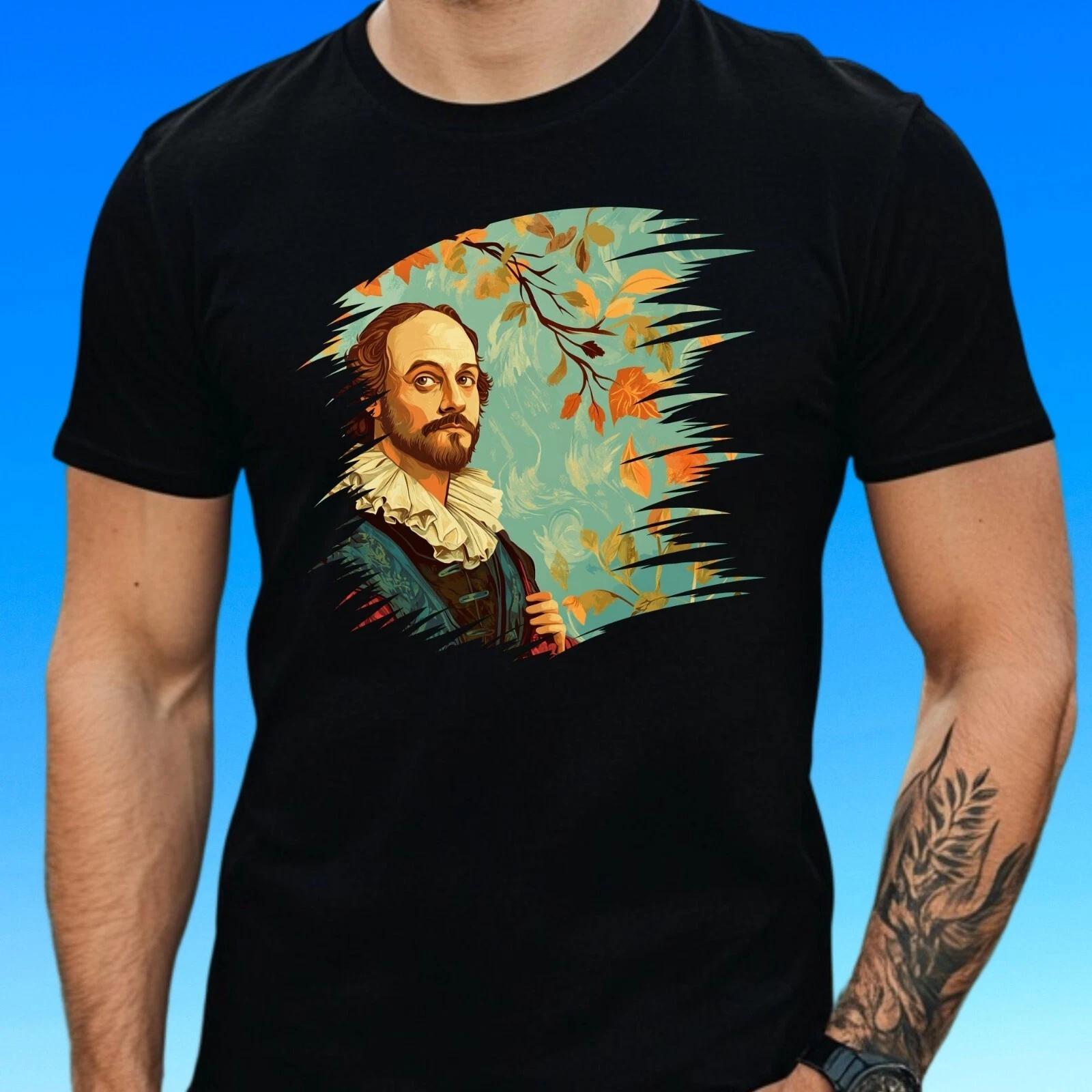 T-Shirt Herren Shakespeare Motiv Baumwolle Größe S bis 5XL S