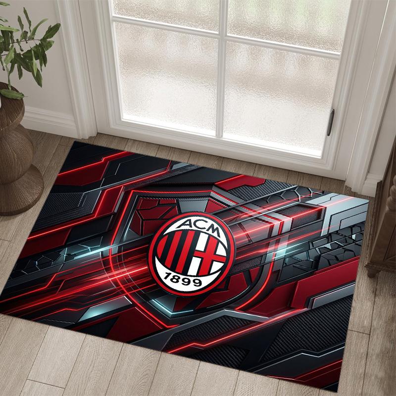 AC Milan Design Crystal Velvet Carpet Cozy Non?Slip Printed Rug For Bedroom Living Room Entrance