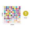 10 Sheets Consecutive Number Sticker 1-100 Round Colored Small Adhesive Labels for Efficient Home and Office Management