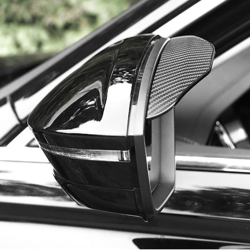 Espelho retrovisor universal do carro chuva sobrancelha vista traseira lâminas à prova de chuva adesivo