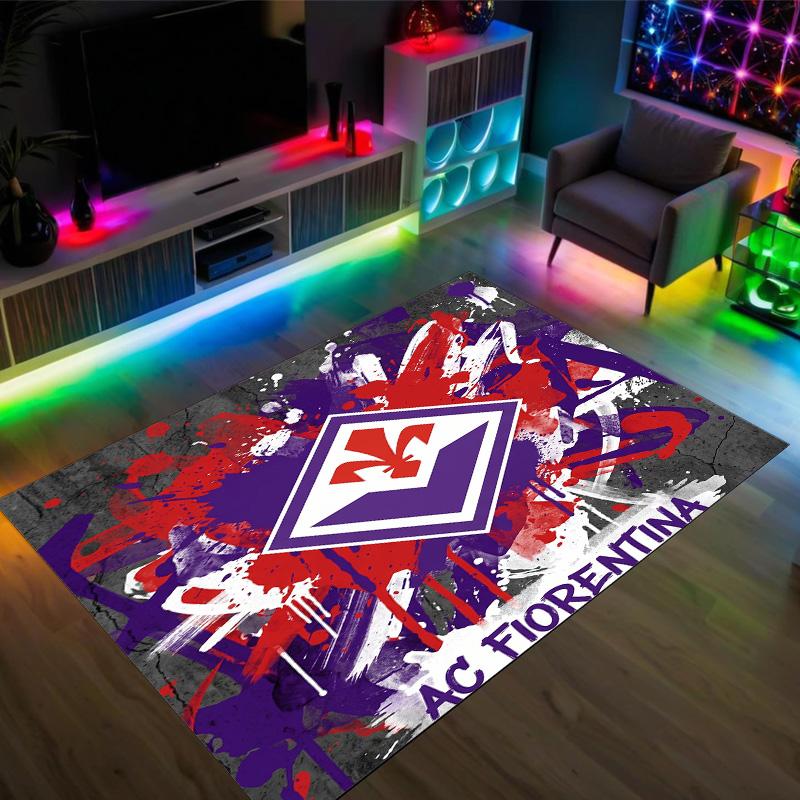 Fiorentina FC Design Crystal Velvet Carpet Cozy Non?Slip Printed Rug For Bedroom Living Room Entrance
