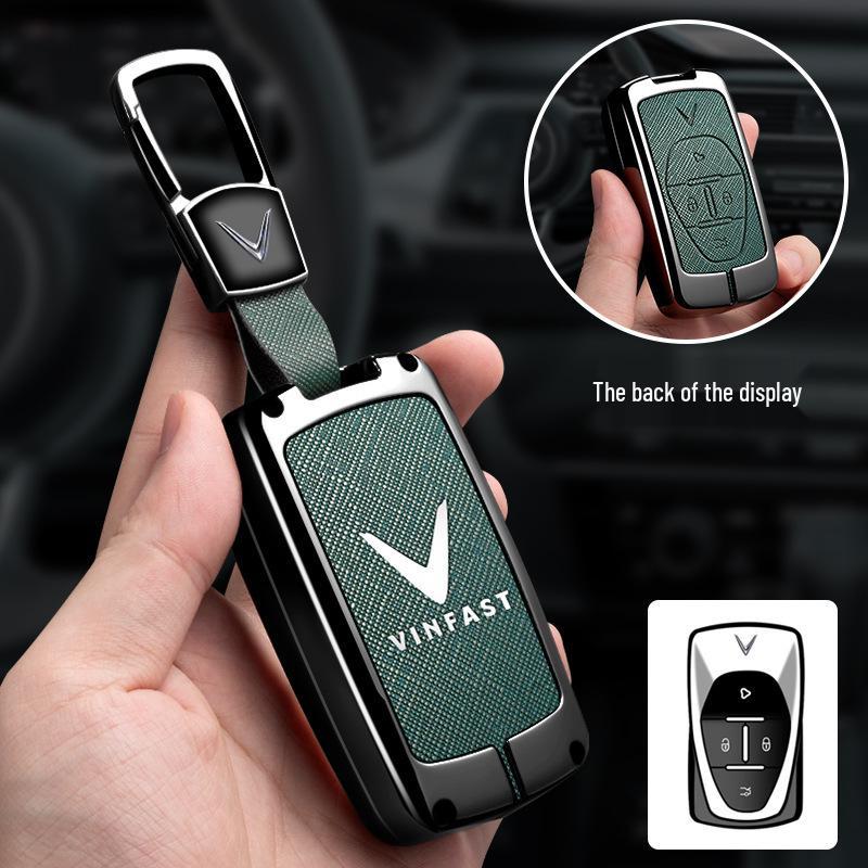 Vinfast Vietnam Car Key Case for Zhonghua V5/VF8 VF3/5/9 - Premium Bag with Buckle for Men
